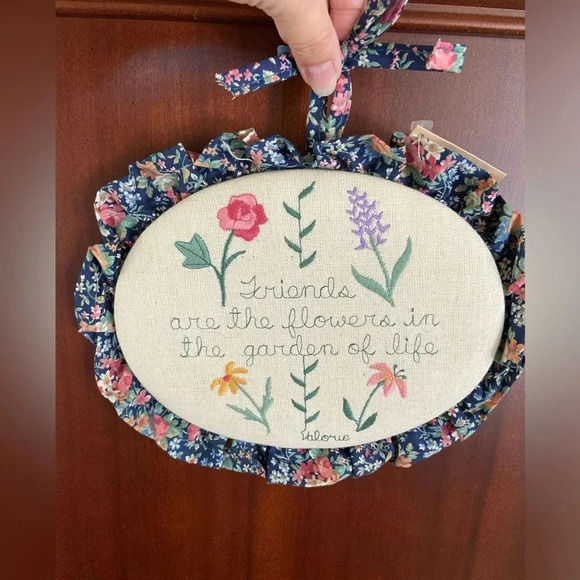 Friends are the flowers in the garden of life Folk Needle Art Valorie’s Arkansas - Picture 1 of 6